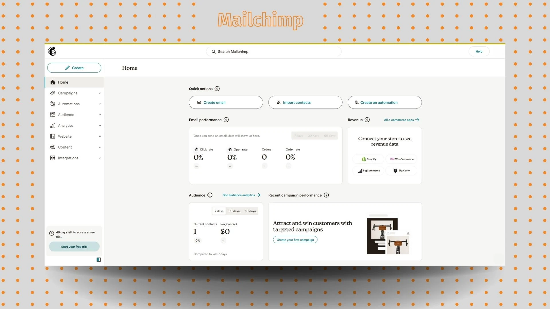 mailchimp interface